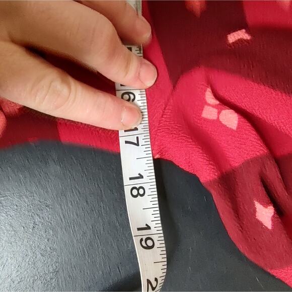 Lularoe Nicole Red and Pink Fit and Flare Dress Size Large - Picture 3 of 6